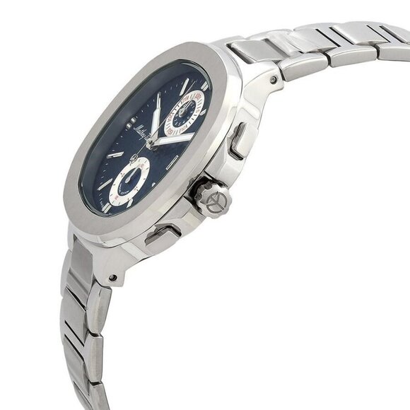 NWT Authentic Mathey-Tissot Evasion Chronograph Quartz Blue Dial Men's Watch - Picture 2 of 3